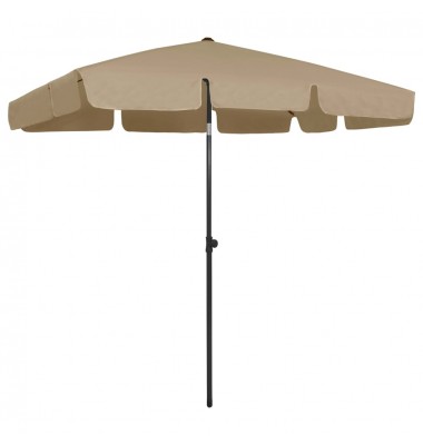  Paplūdimio skėtis, taupe spalvos, 200x125cm - Lauko skėčiai, uždangos nuo saulės - 1