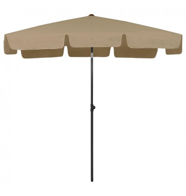  Paplūdimio skėtis, taupe spalvos, 200x125cm - Lauko skėčiai, uždangos nuo saulės - 2