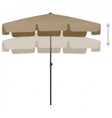  Paplūdimio skėtis, taupe spalvos, 200x125cm - Lauko skėčiai, uždangos nuo saulės - 3