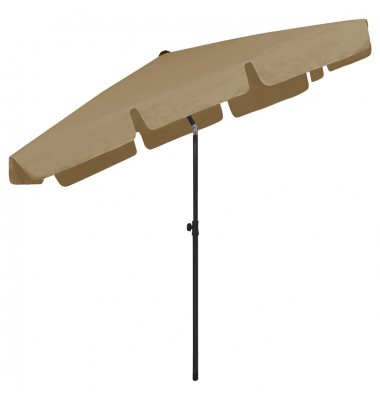  Paplūdimio skėtis, taupe spalvos, 200x125cm - Lauko skėčiai, uždangos nuo saulės - 4