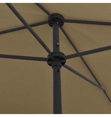  Paplūdimio skėtis, taupe spalvos, 200x125cm - Lauko skėčiai, uždangos nuo saulės - 6