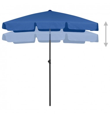  Paplūdimio skėtis, tamsiai mėlynos spalvos, 180x120cm - Lauko skėčiai, uždangos nuo saulės - 3