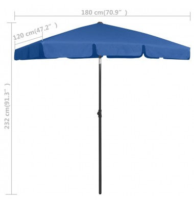 Paplūdimio skėtis, tamsiai mėlynos spalvos, 180x120cm - Lauko skėčiai, uždangos nuo saulės - 8