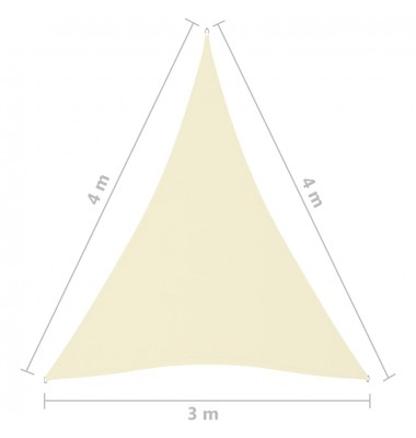  Uždanga nuo saulės, kreminė, 3x4x4m, oksfordo audinys, trikampė - Lauko skėčiai, uždangos nuo saulės - 6