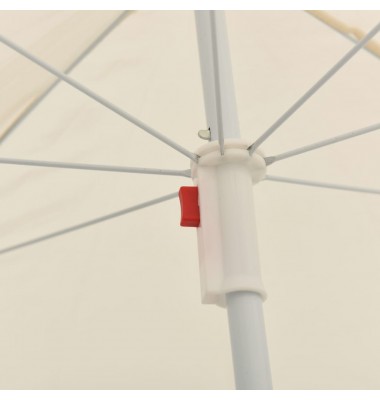  Lauko skėtis su plieniniu stulpu, smėlio spalvos, 180cm - Lauko skėčiai, uždangos nuo saulės - 4