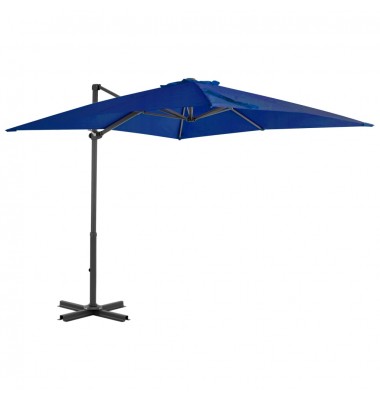  Gembinis skėtis su aliuminiu stulpu, tamsiai mėlynas, 250x250cm - Lauko skėčiai, uždangos nuo saulės - 1