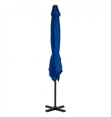  Gembinis skėtis su aliuminiu stulpu, tamsiai mėlynas, 250x250cm - Lauko skėčiai, uždangos nuo saulės - 3