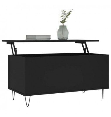  Kavos staliukas, juodos spalvos, 90x44,5x45cm, apdirbta mediena - Kavos staliukai - 3
