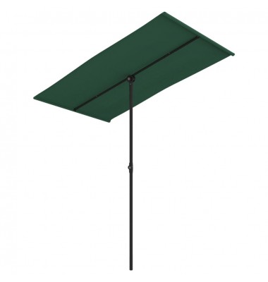  Lauko skėtis su aliuminio stulpu, žalios spalvos, 180x110cm - Lauko skėčiai, uždangos nuo saulės - 2