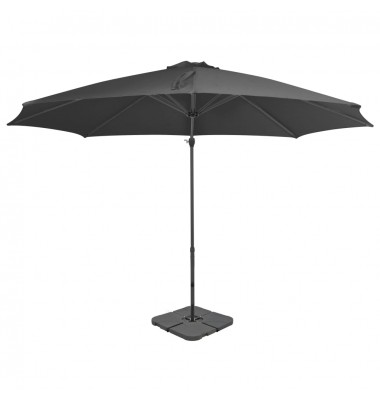  Lauko skėtis su nešiojamu pagrindu, antracito sp. - Lauko skėčiai, uždangos nuo saulės - 1