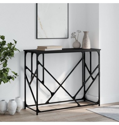 Konsolinis staliukas, juodas, 100x40x80cm, apdirbta mediena - Žurnaliniai staliukai - 1