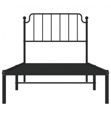  Metalinis lovos rėmas su galvūgaliu, juodos spalvos, 90x190cm - Lovos - 5