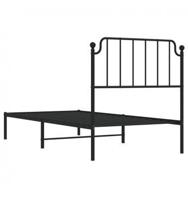  Metalinis lovos rėmas su galvūgaliu, juodos spalvos, 90x190cm - Lovos - 7
