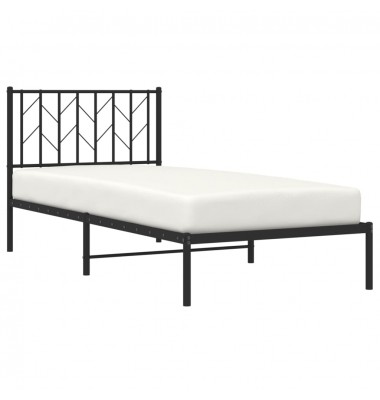  Metalinis lovos rėmas su galvūgaliu, juodos spalvos, 90x190cm - Lovos - 3