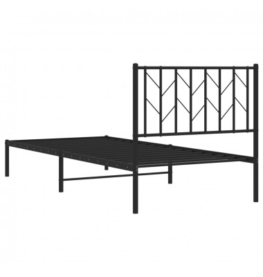  Metalinis lovos rėmas su galvūgaliu, juodos spalvos, 90x190cm - Lovos - 7