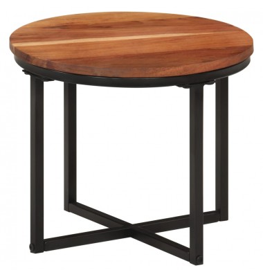  Kavos staliukas, 35x35x30cm, akacijos medienos masyvas/geležis - Kavos staliukai - 1