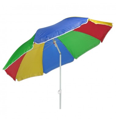 HI Paplūdimio skėtis, įvairių spalvų, 150cm - Lauko skėčiai, uždangos nuo saulės - 1