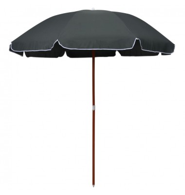  Skėtis nuo saulės su plieniniu stulpu, antracito, 240cm - Lauko skėčiai, uždangos nuo saulės - 1