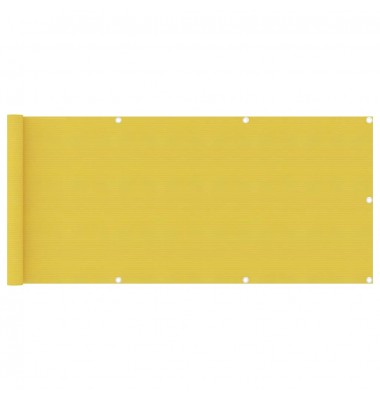  Balkono pertvara, geltonos spalvos, 75x500cm, HDPE - Lauko skėčiai, uždangos nuo saulės - 1