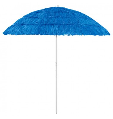  Paplūdimio skėtis, mėlynos spalvos, 240cm, havajietiško dizaino - Lauko skėčiai, uždangos nuo saulės - 1