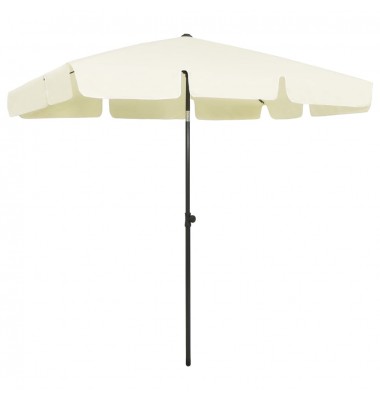  Paplūdimio skėtis, smėlio geltonos spalvos, 200x125cm - Lauko skėčiai, uždangos nuo saulės - 1
