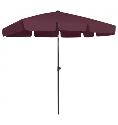  Paplūdimio skėtis, tamsiai raudonos spalvos, 200x125cm - Lauko skėčiai, uždangos nuo saulės - 1
