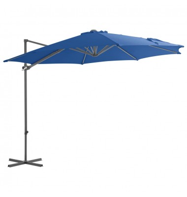  Gembinis skėtis su plieniniu stulpu, tamsiai mėlynas, 300cm - Lauko skėčiai, uždangos nuo saulės - 1