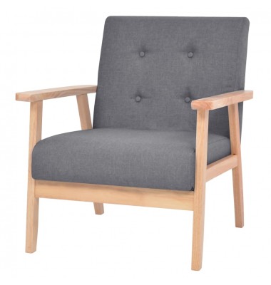 Krėslas, tamsiai pilkas, audinys - Foteliai, krėslai - 1