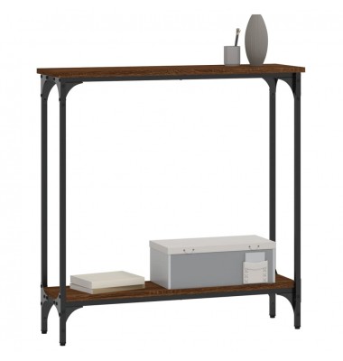  Konsolinis staliukas, rudas ąžuolo, 75x22,5x75cm, mediena - Žurnaliniai staliukai - 3