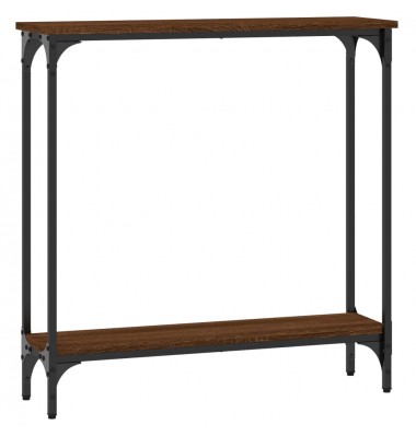  Konsolinis staliukas, rudas ąžuolo, 75x22,5x75cm, mediena - Žurnaliniai staliukai - 6