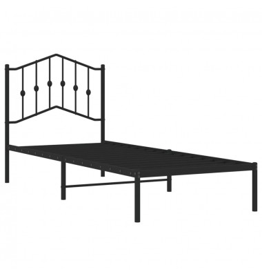  Metalinis lovos rėmas su galvūgaliu, juodos spalvos, 80x200cm - Lovos - 4