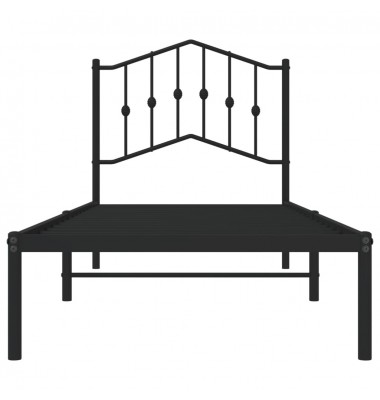  Metalinis lovos rėmas su galvūgaliu, juodos spalvos, 80x200cm - Lovos - 5