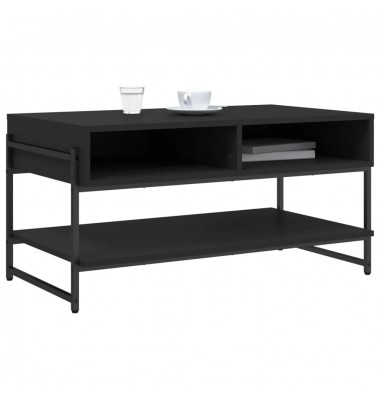  Kavos staliukas, juodos spalvos, 90x50x45cm, apdirbta mediena - Kavos staliukai - 4