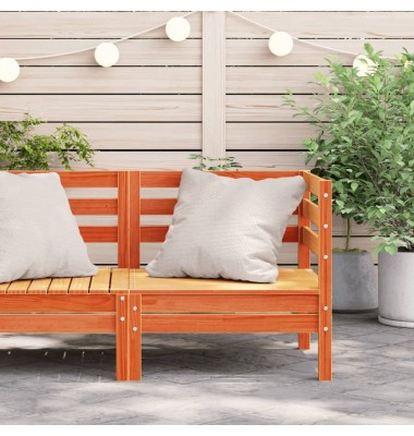  Kampinė sodo sofos dalis, vaško ruda, pušies medienos masyvas - Moduliniai lauko baldai - 3