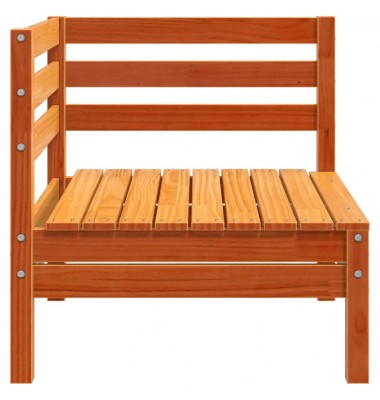  Kampinė sodo sofos dalis, vaško ruda, pušies medienos masyvas - Moduliniai lauko baldai - 5