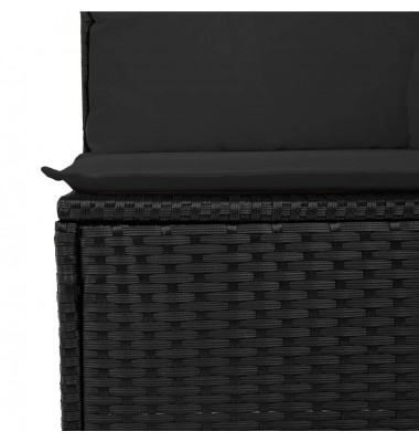  Sofos komplektas su pagalvėlėmis, 12 dalių, juodas, poliratanas - Lauko baldų komplektai - 6