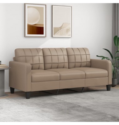  Trivietė sofa, kapučino spalvos, 180cm, dirbtinė oda - Sofos, sofos-lovos - 1