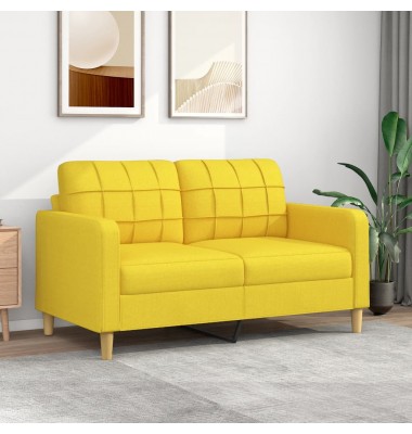  Dvivietė sofa, šviesiai geltonos spalvos, 140cm, audinys - Sofos, sofos-lovos - 1