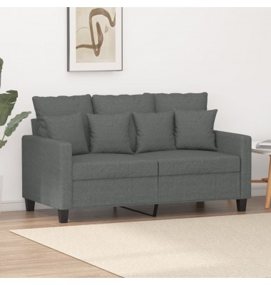  Dvivietė sofa, tamsiai pilkos spalvos, 120cm, audinys - Sofos, sofos-lovos - 1