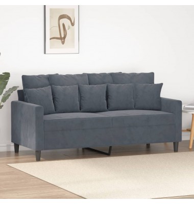  Dvivietė sofa, tamsiai pilkos spalvos, 140cm, aksomas - Sofos, sofos-lovos - 1